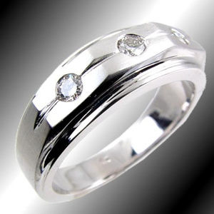 Diamond Mens Ring .32TDW 18KT White Gold
